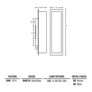 Barclay 18 Wall Light by Besa