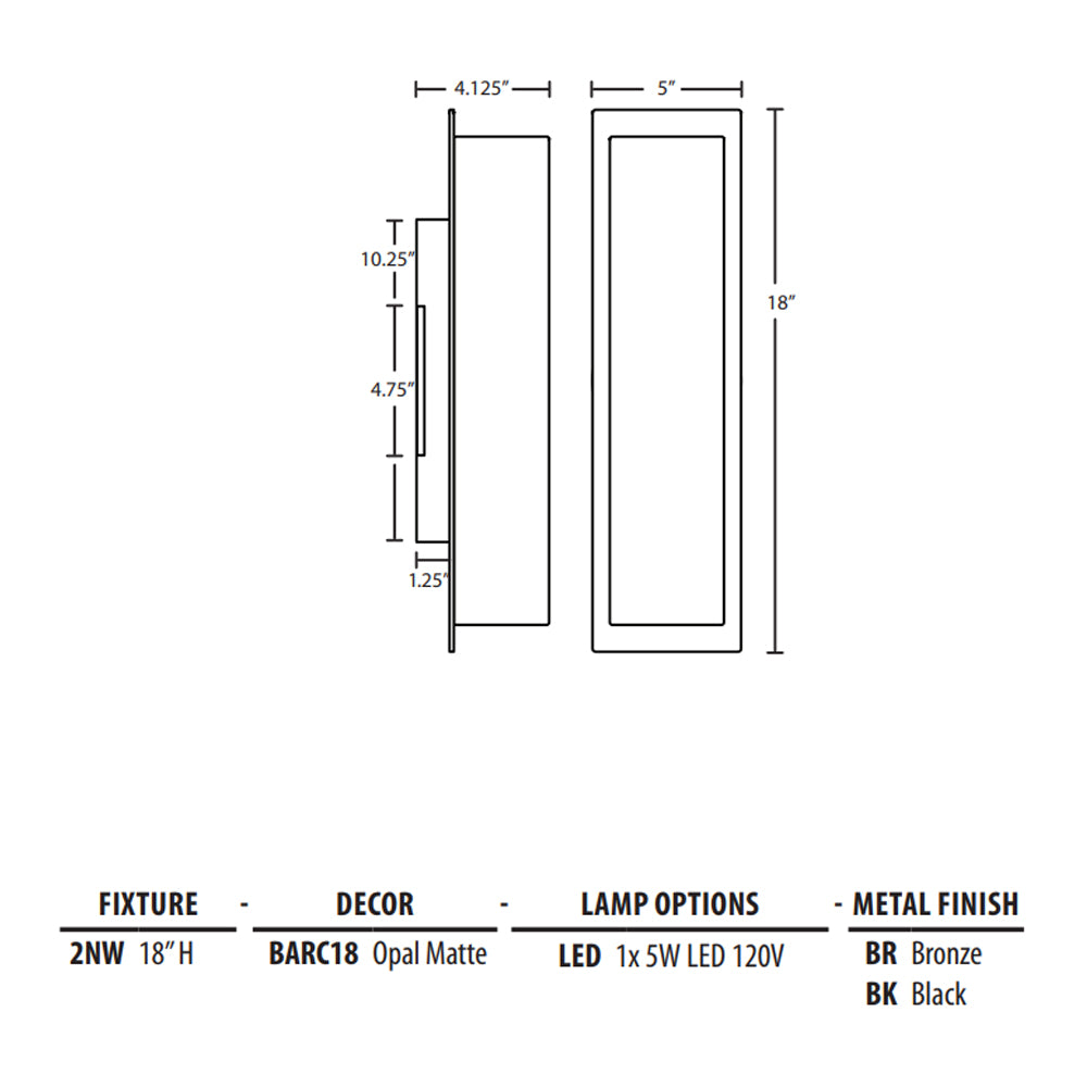 Besa Lighting Barclay 18 Wall Light