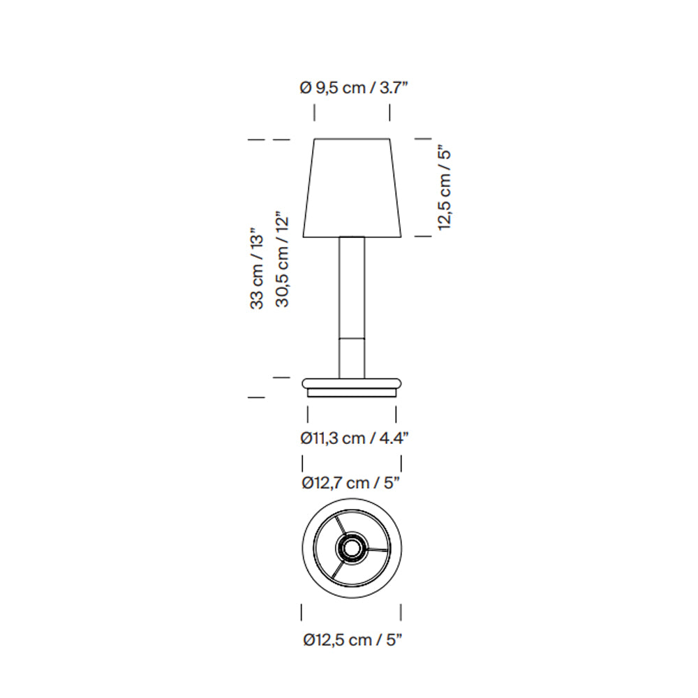 Santa & Cole Basica Minima Bateria Table Lamp