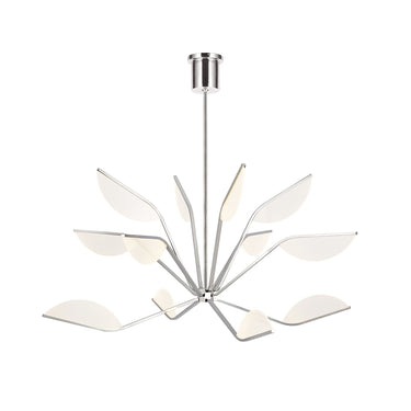 Large Modern Chandelier: Belterra 48" with Adjustable Hanging Height | Polished Nickel