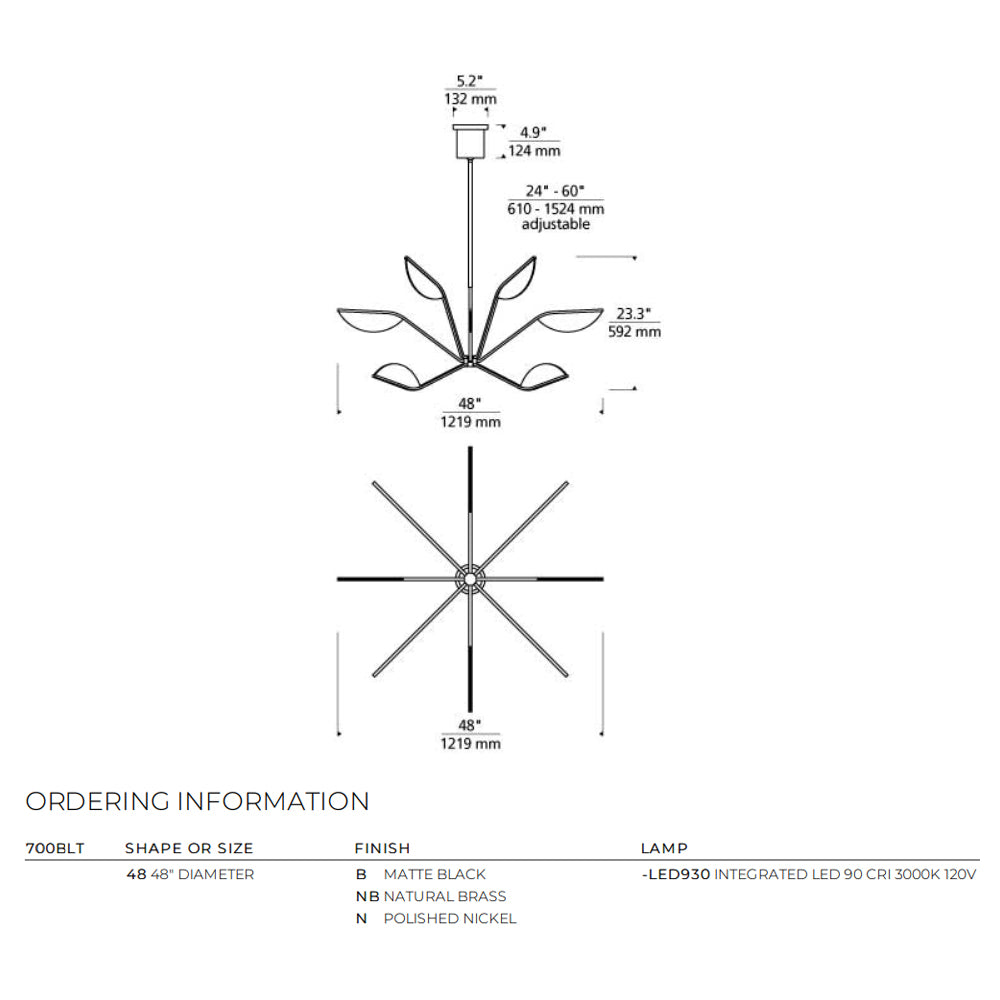 Tech Lighting Belterra 48 Chandelier