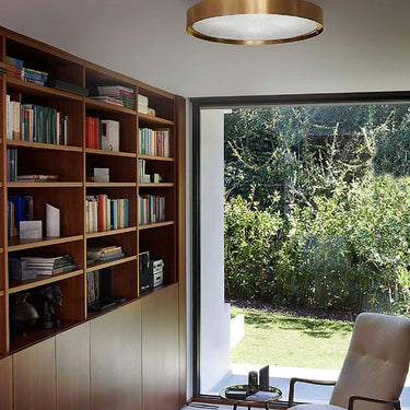 Modern Berlin 720 LED wall light by Oluce with sand blasted glass detail