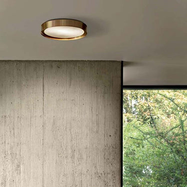Contemporary Berlin 720 wall fixture with metal ring and diffused LED light