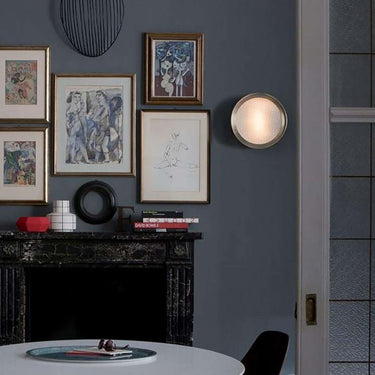Contemporary Berlin 720 wall fixture with metal ring and diffused LED light