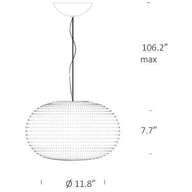 FontanaArte Bianca Suspension Light