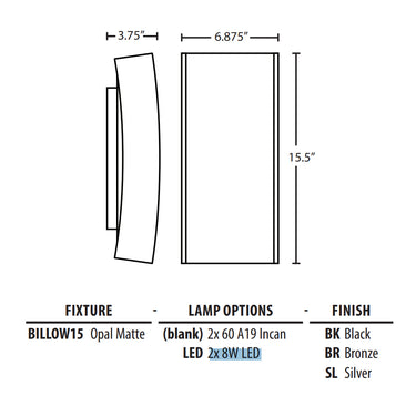 Billow Wall Light by Besa