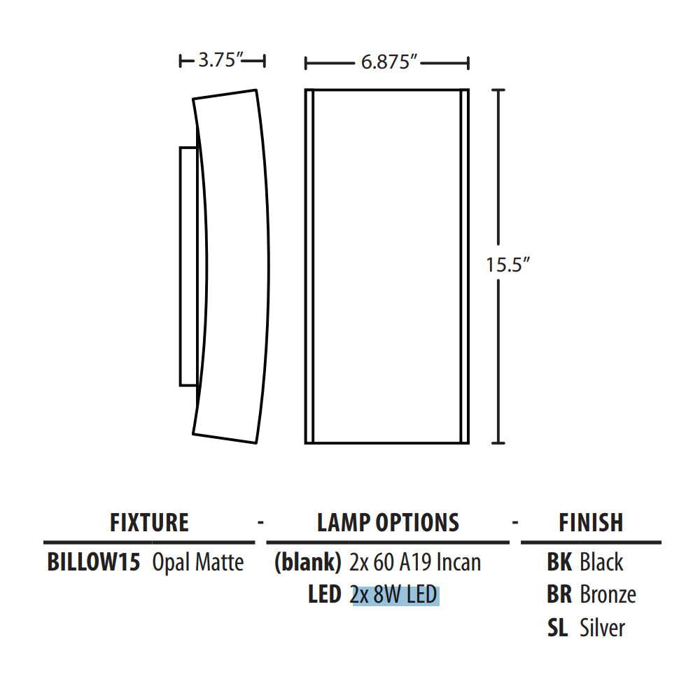 Besa Lighting Billow Wall Light