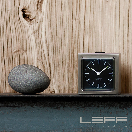 Leff Block Alarm Clock - Steel | Leff | LoftModern