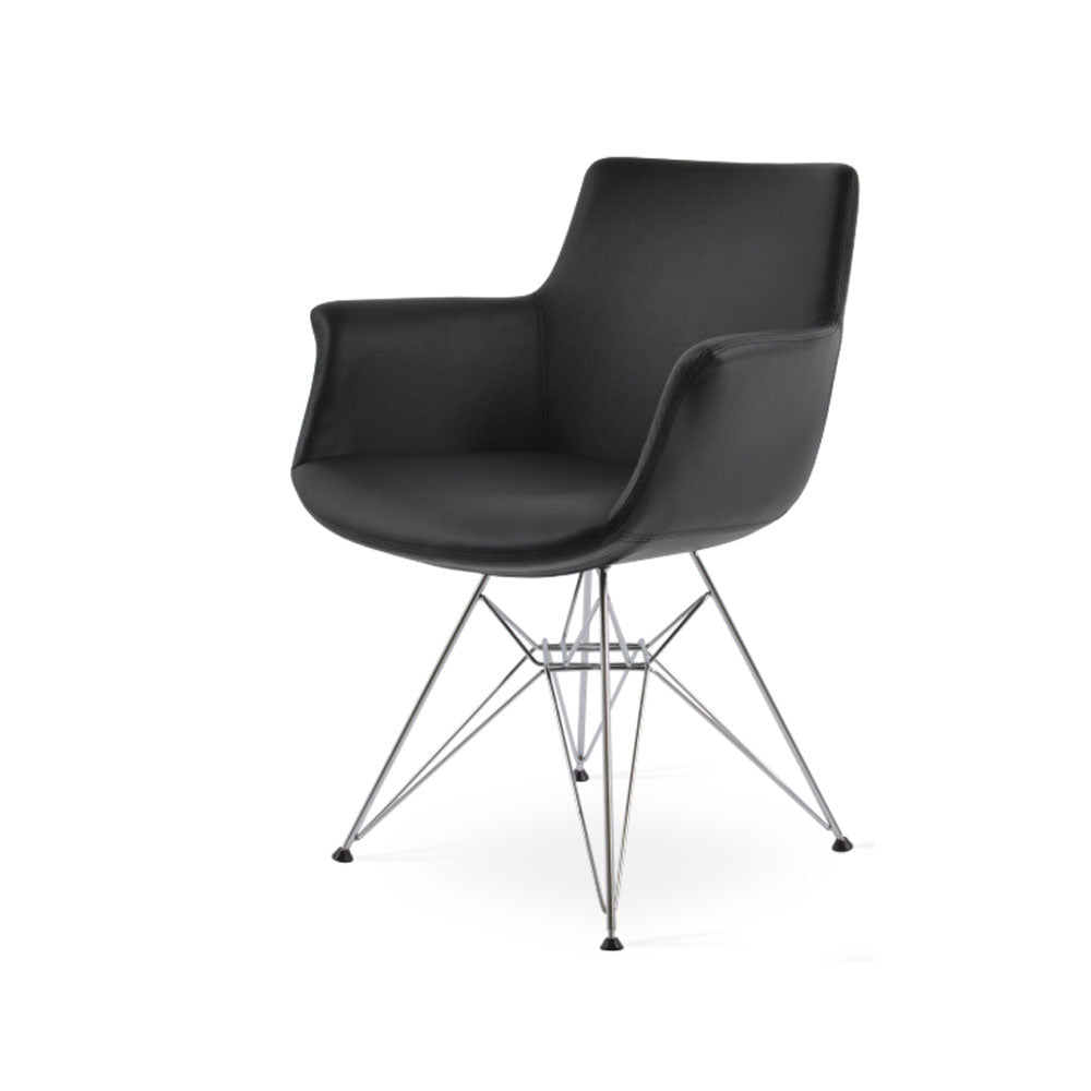 Bottega Tower Armchair Leather by SohoConcept
