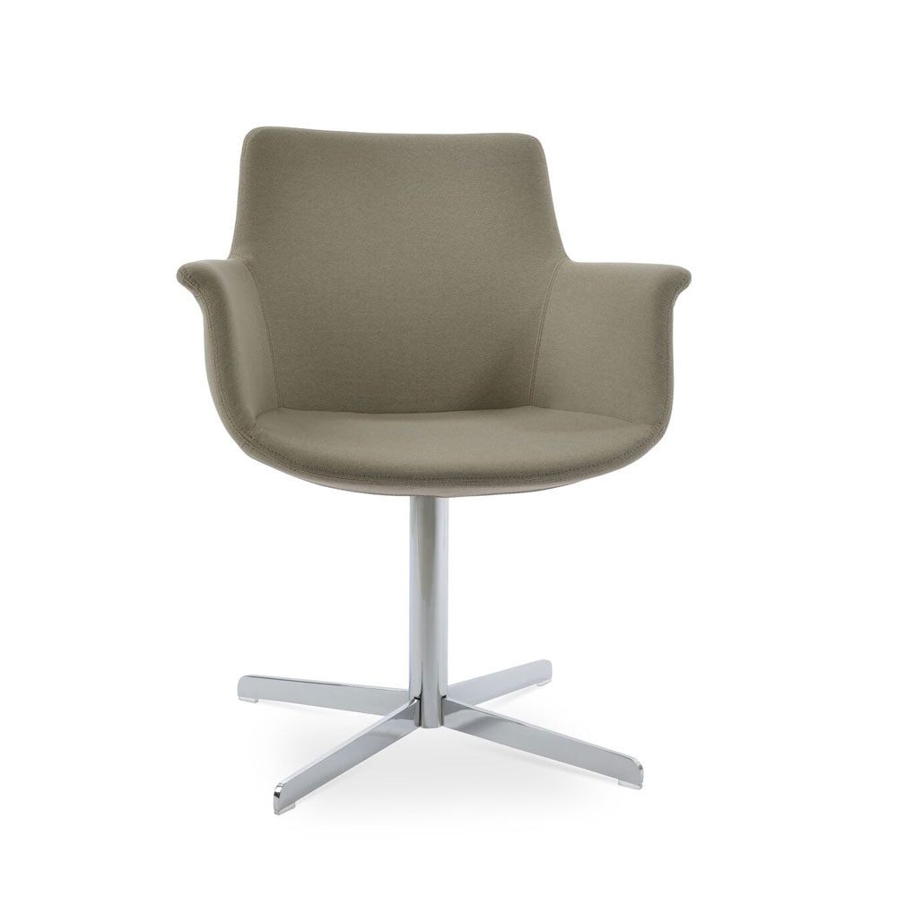 Bottega 4 Star Swivel Arm Chair Fabric by SohoConcept