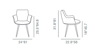 Bottega Ana Armchair Leather by SohoConcept