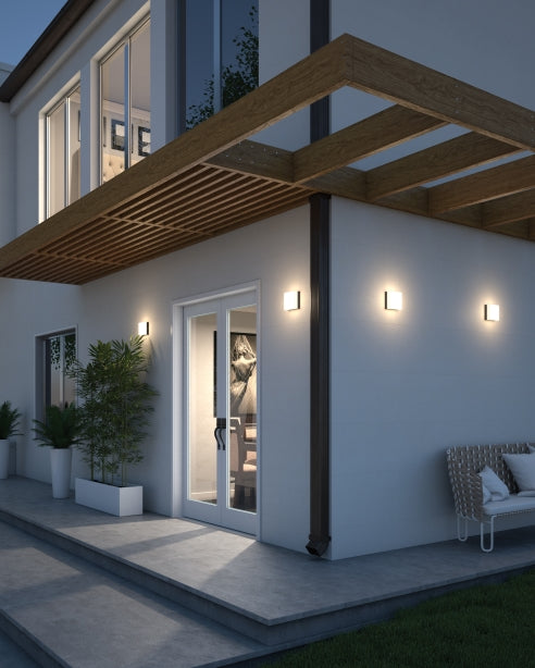 Boxie Small LED Outdoor Wall/Ceiling | Visual Comfort Modern