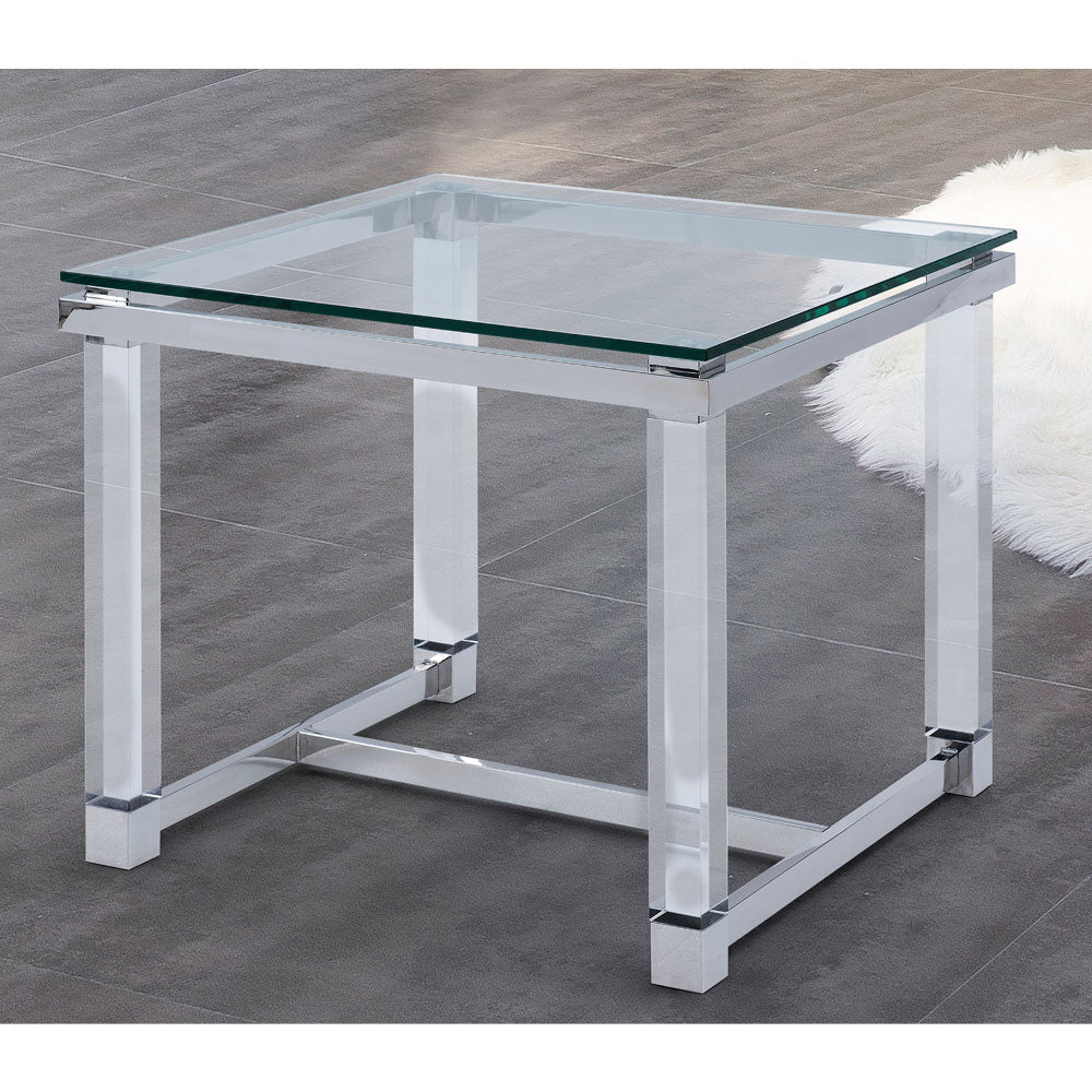 Brianna Acrylic Side Table by Whiteline