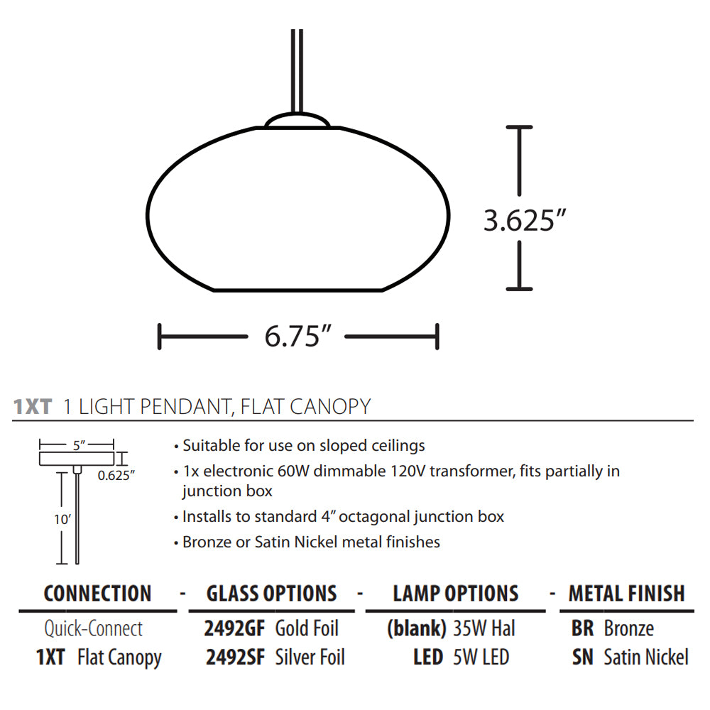 Besa Lighting Brio 7 Pendant Light