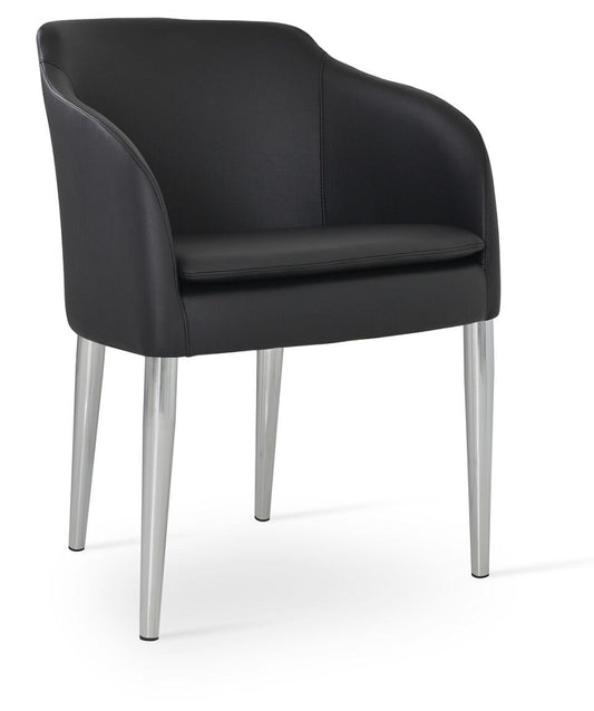 Buca Armchair Metal Base Leather by SohoConcept