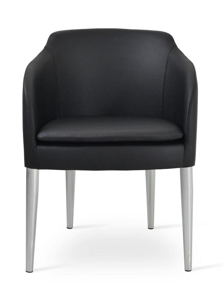 Buca Armchair Metal Base Leather by SohoConcept