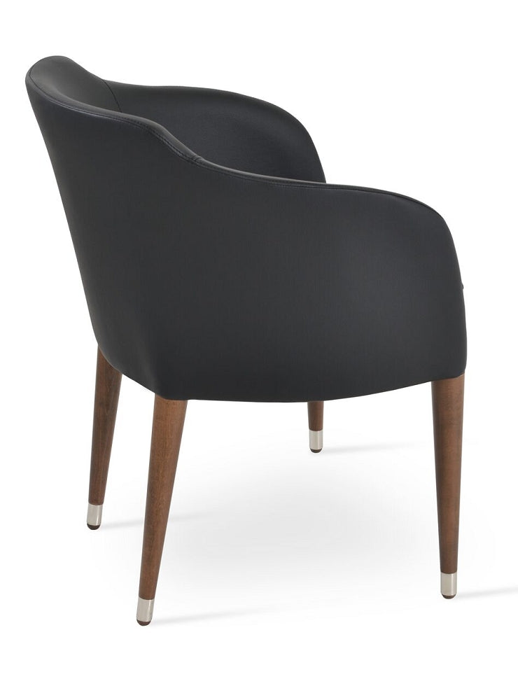 Buca Armchair Wood Base Leather by SohoConcept