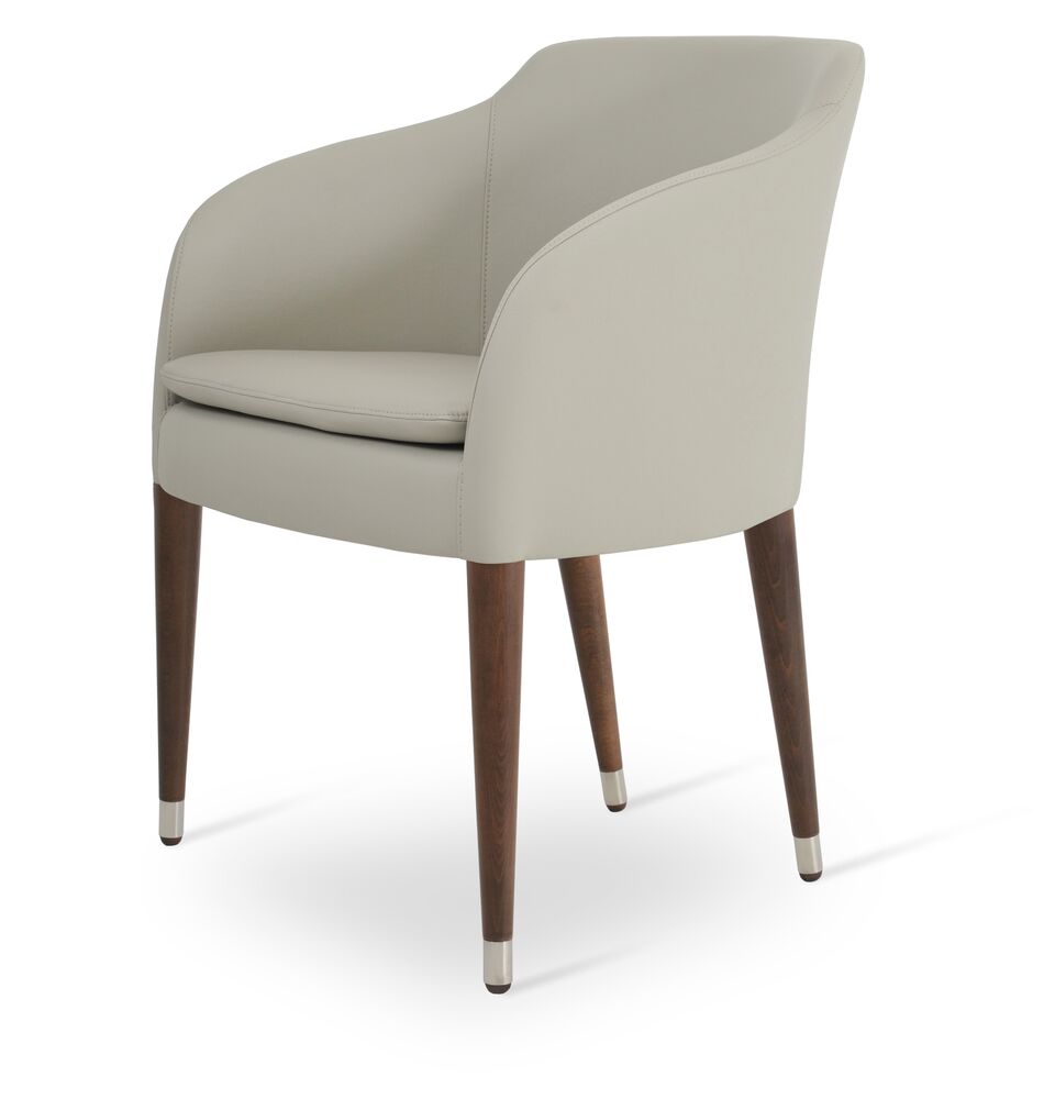 Buca Armchair Wood Base Leather by SohoConcept