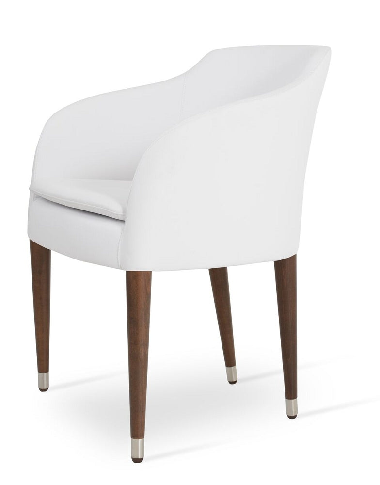 Buca Armchair Wood Base Leather by SohoConcept
