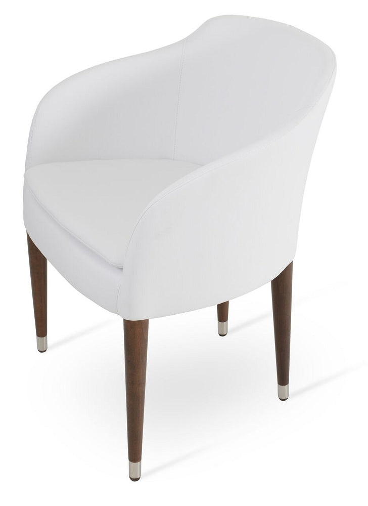 Buca Armchair Wood Base Leather by SohoConcept