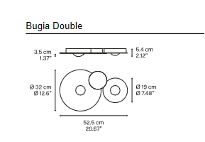 Lodes Bugia Double Ceiling Flush Light