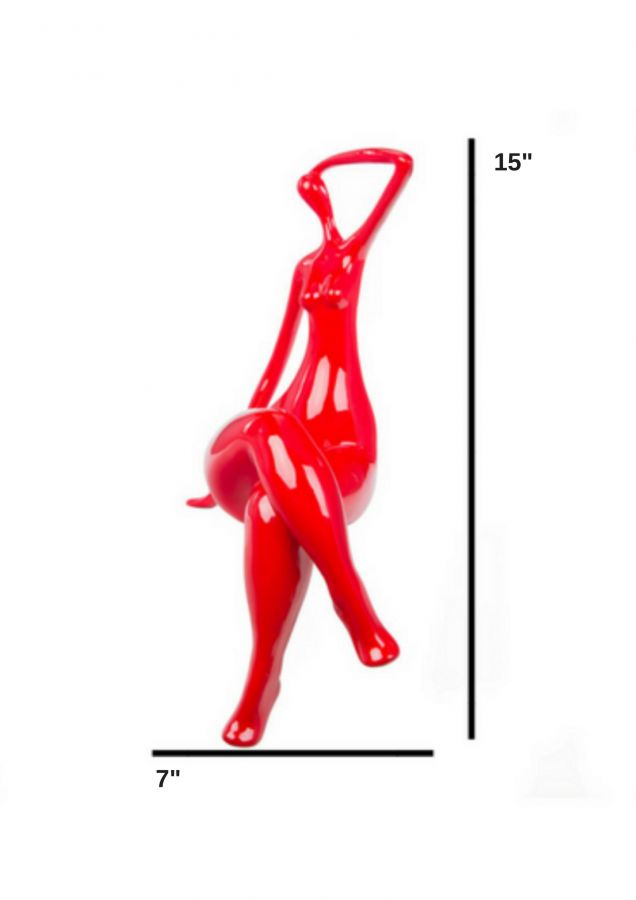 Finesse Decor Isabella Sculpture - Small Red
