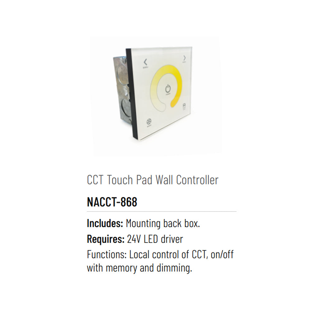 Nora Lighting CCT Touch Pad Wall Controller