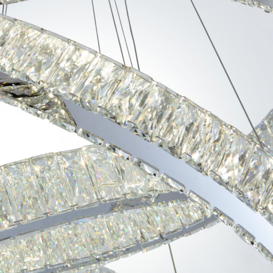 Crystal Elegance LED Chandelier 2 Ovals | Contemporary Lighting 3