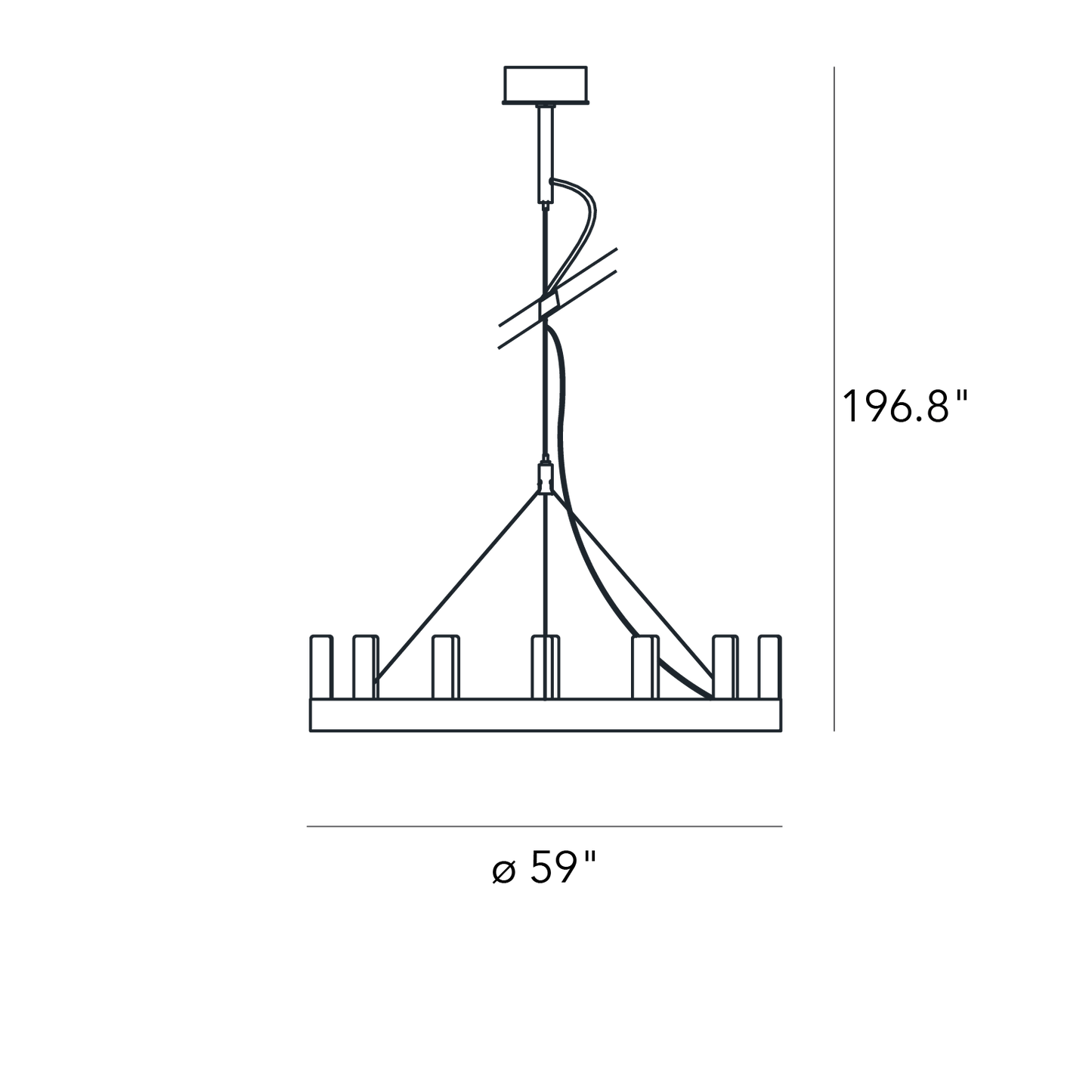 FontanaArte Chandelier Suspension Light