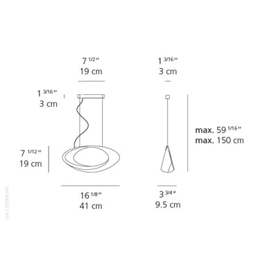 Artemide Cabildo Pendant Light with White Finish and Minimalist Design