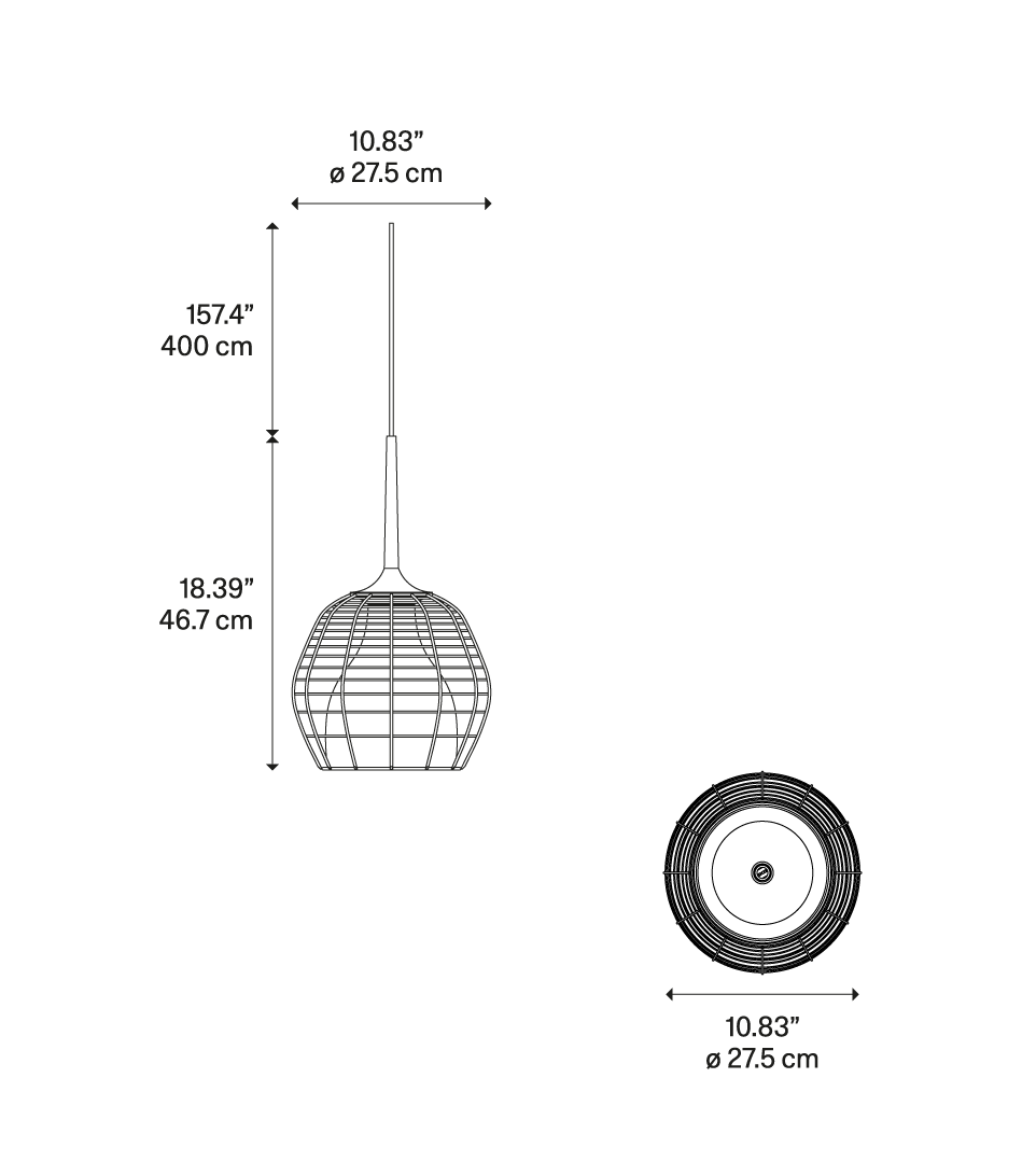 Diesel Living Cage Small Suspension Light