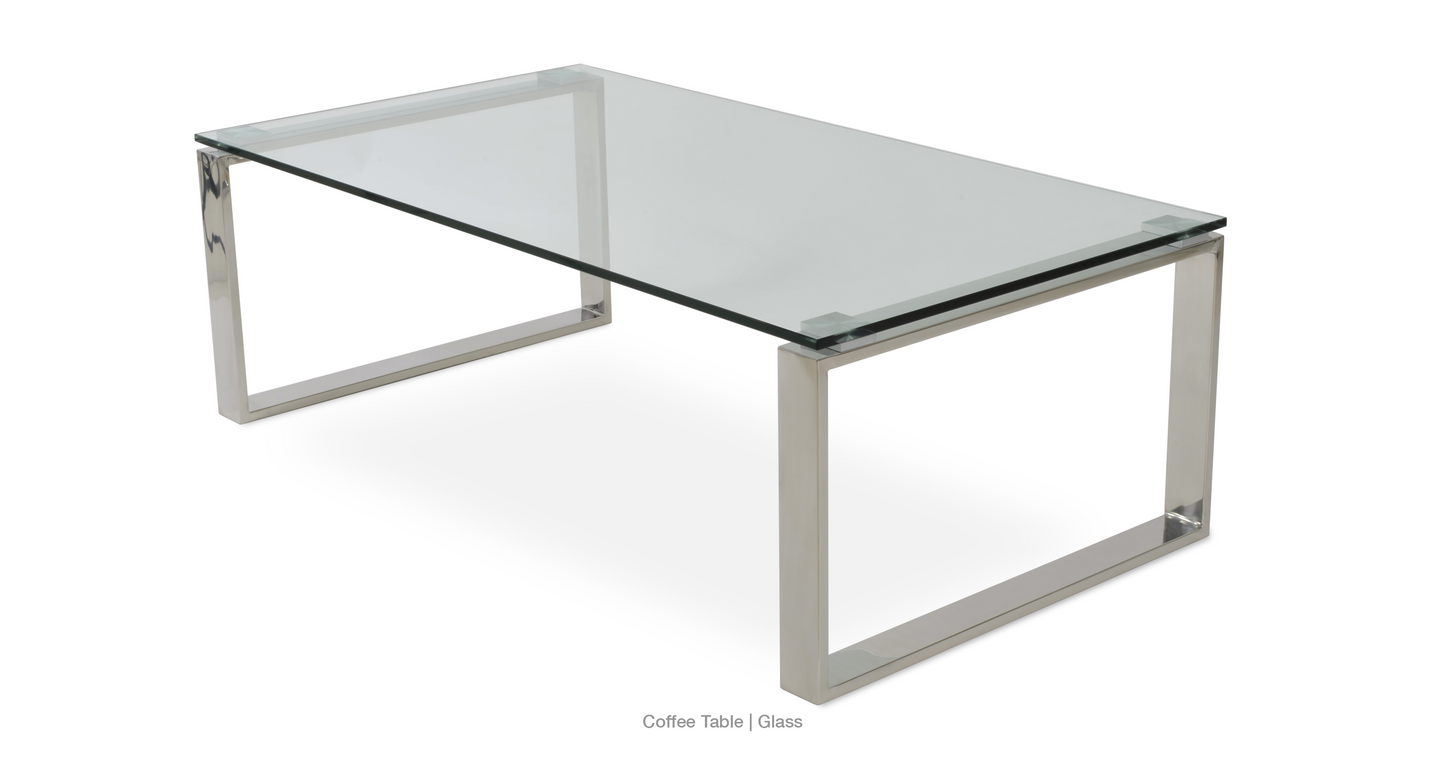 Calvin Glass Top Coffee Table by SohoConcept