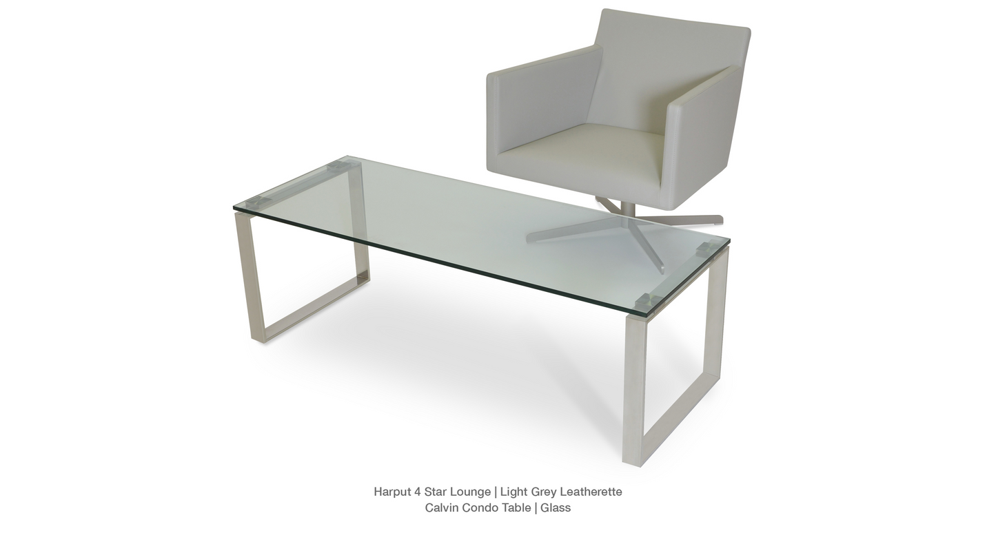 Calvin Glass Top End Table by SohoConcept