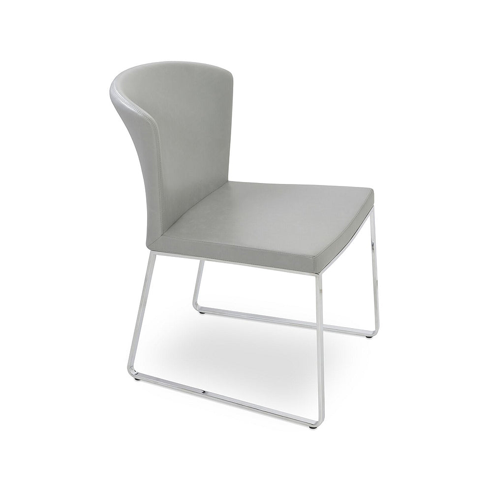 Capri Sled Dining Chair Leather by SohoConcept