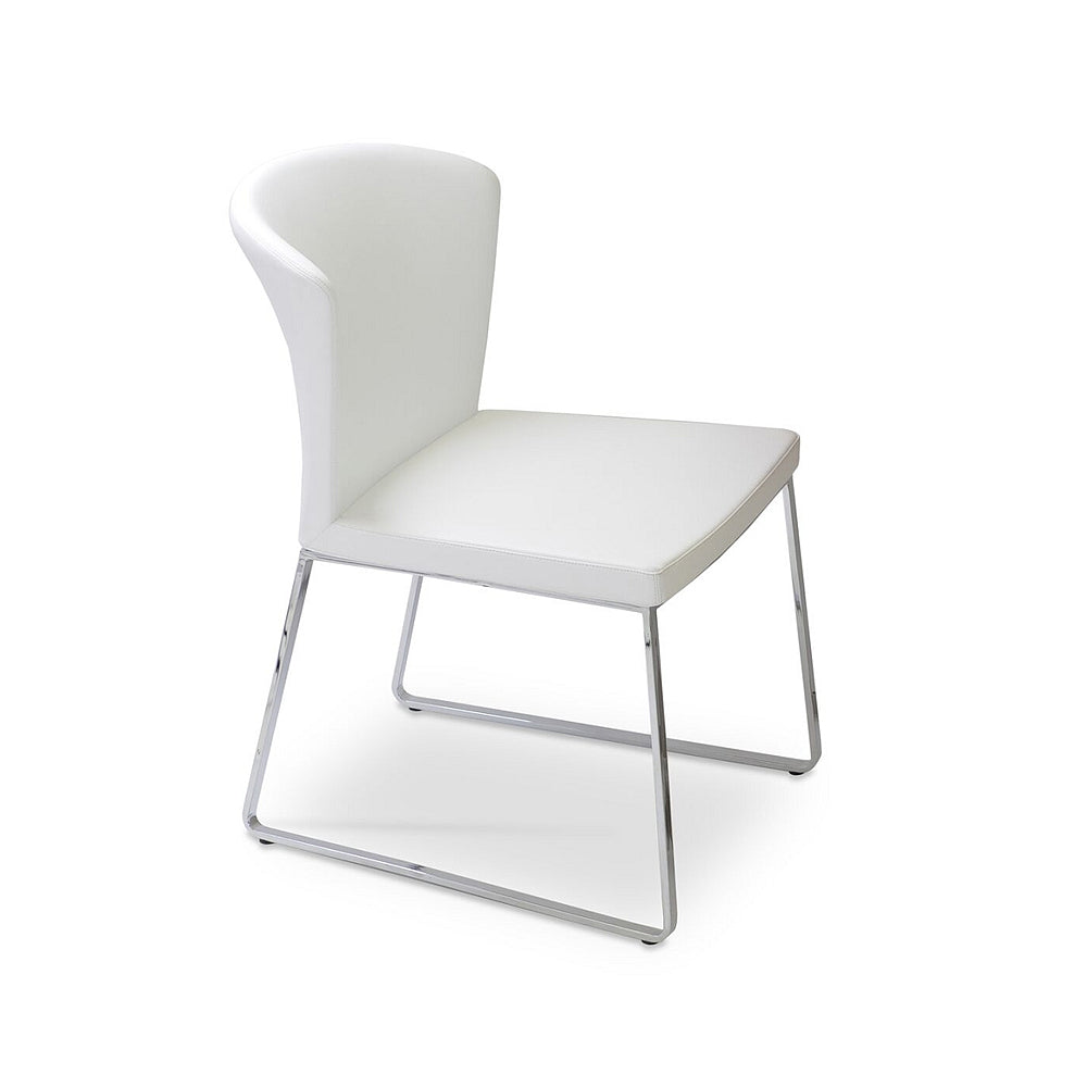 Capri Sled Dining Chair Leather by SohoConcept