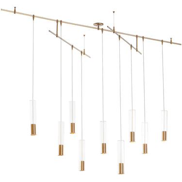 Elegant Captra Chandelier illuminating a dining area by Tech Lighting