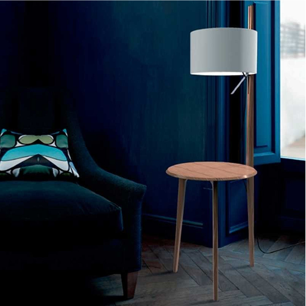 Contemporary Floor Lamp with Attached Table: Carpyen Carla
