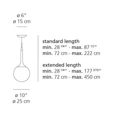 Artemide Castore 14 Designer Italian Pendant Lamp for Kitchen Island