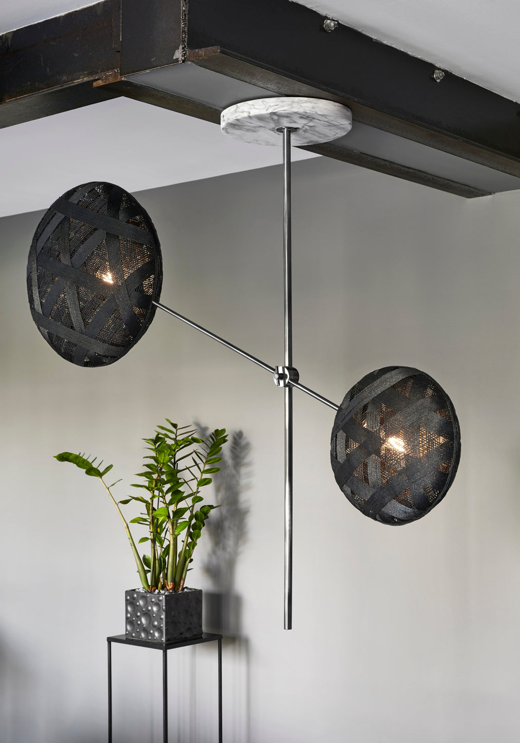 Chanpen 2-Light Pendant Structure by Forestier