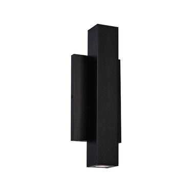 Sleek Chara Square 12 LED Outdoor Wall Sconce on contemporary home