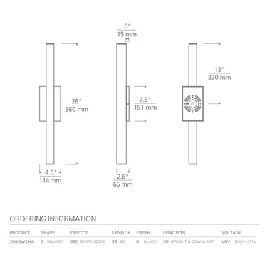 Sleek Chara Square 26 LED Outdoor Wall Sconce providing modern outdoor lighting