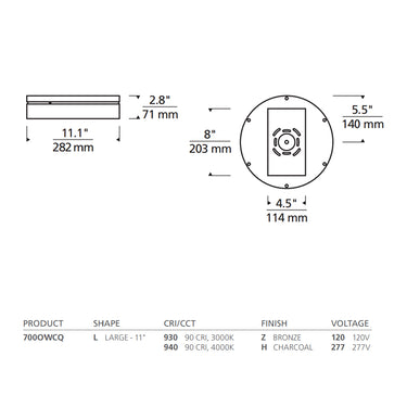 Energy-efficient Cirque Large LED Outdoor Wall Flush Mount for outdoor spaces