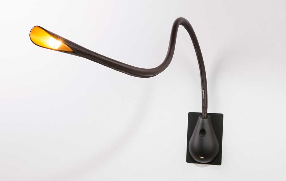 Innermost Cobra 90 Leather Wall Sconce - Modern LED Lighting Fixture