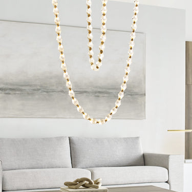 Collier 84 Chandelier by Visual Comfort Modern in a modern living room