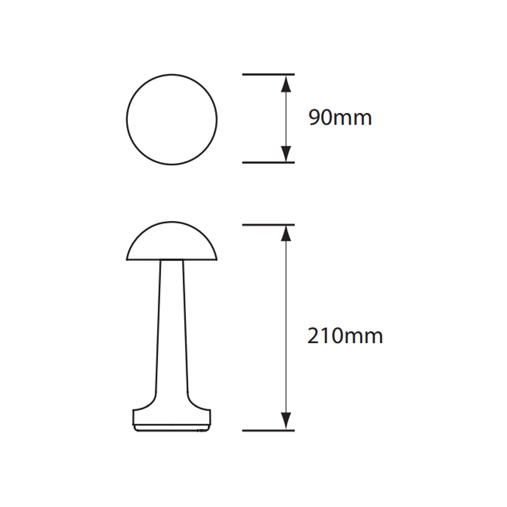 Cooee 1C Cordless Table Lamp by Neoz