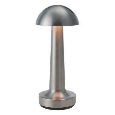 Silver Cooee 1c cordless accent lamp, IP52 rated for durable portable lighting