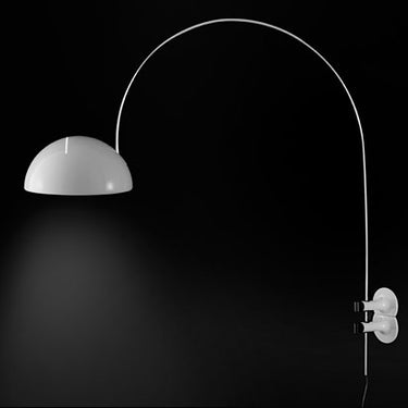 White metal Coupe 1159/R wall lamp with E27 bulb compatibility