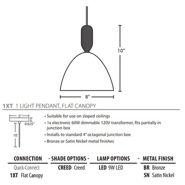 Besa Lighting Creed Pendant Light