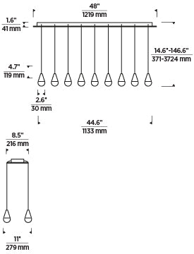 Tech Lighting Cupola 18-Light Chandelier - New