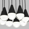 Contemporary 8-Bulb Adjustable Pendant - Cupola by Visual Comfort, black finish